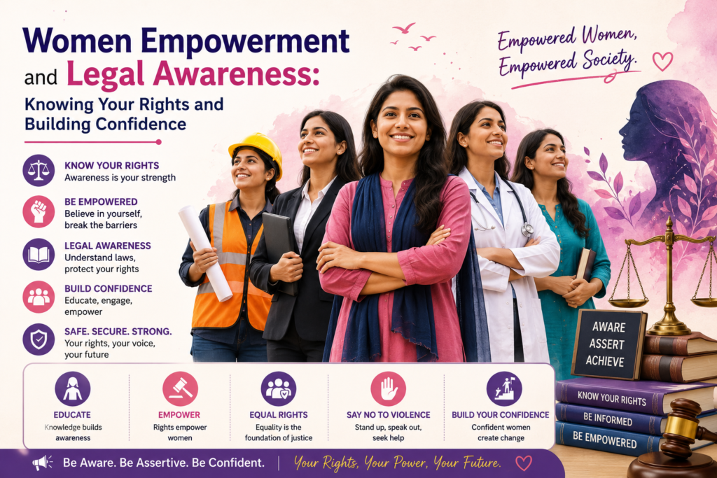 Women Empowerment and Legal Awareness: Knowing Your Rights and Building Confidence Women Empowerment and Legal Awareness: Knowing Your Rights and Building Confidence